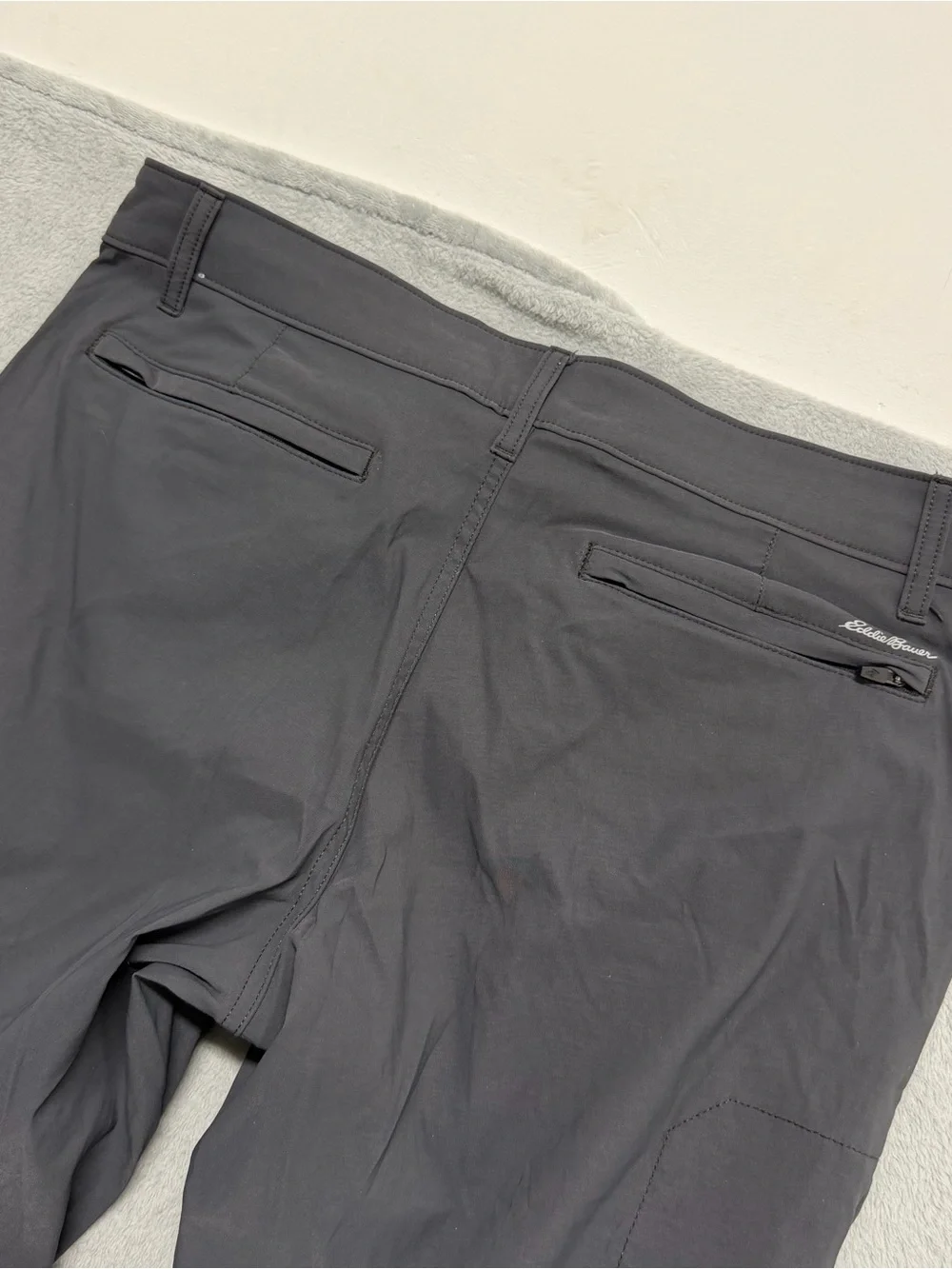 Eddie Bauer Travex Pants 34x32 Dark Gray Nylon Spandex Stretch Outdoor Travel